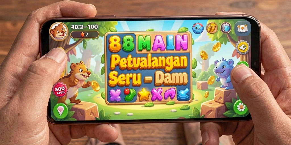 Screenshot gameplay <strong>88MAIN</strong> yang menunjukkan permainan Match-3 yang seru.