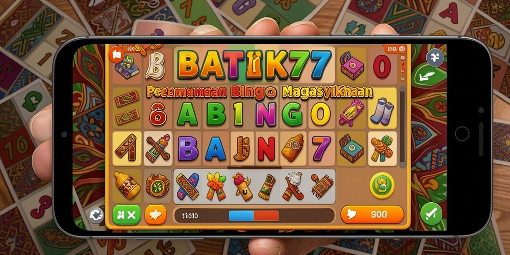Tampilan menarik dari gameplay Bingo di BATIK77.