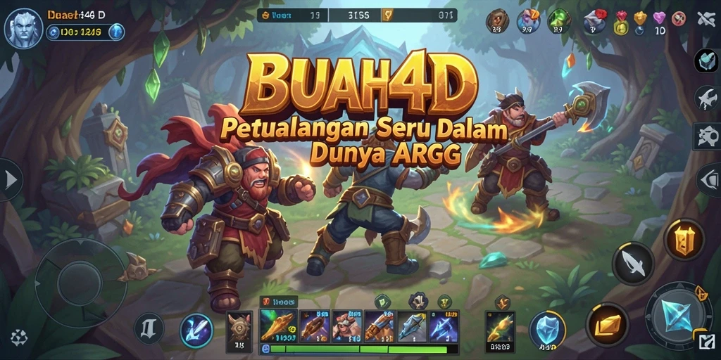 Tangkapan layar gameplay BUAH4D menampilkan aksi seru dalam pertempuran ARPG.