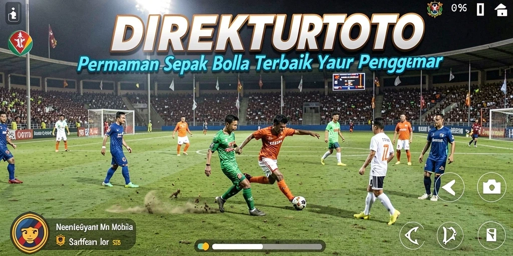 Tampilan gameplay seru dalam permainan sepak bola DIREKTURTOTO.