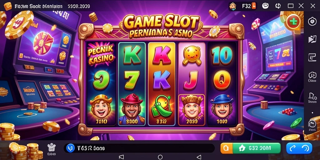 Tampilan gameplay seru dari F32 dengan animasi Slot yang menarik.