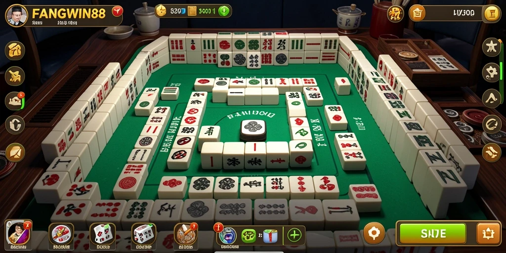 Tampilan menawan permainan Mahjong di FANGWIN88.