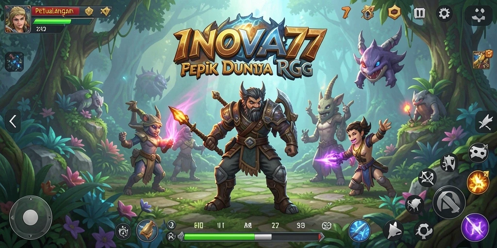 Tampilan gameplay seru di dunia fantasi INOVA77.