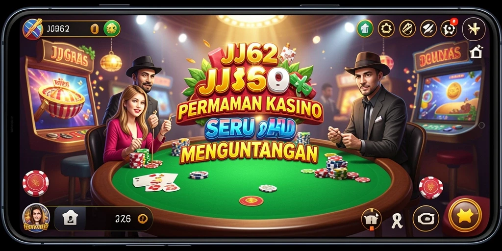 Screenshot gameplay <strong>JJ62</strong> menampilkan suasana kasino yang mendebarkan.