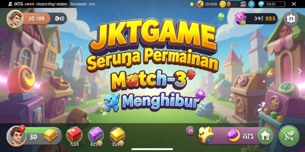 Gameplay seru JKTGAME yang penuh tantangan Match-3.