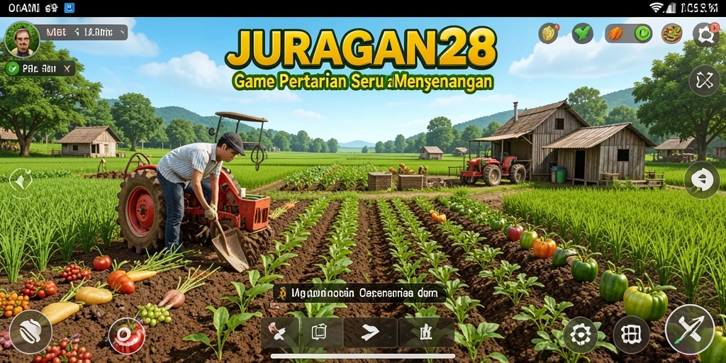 Tampilan menarik dalam gameplay JURAGAN28 yang menggambarkan pertanian.