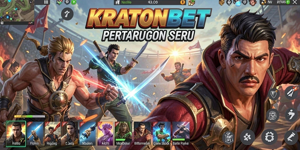 Tampak seru dari gameplay Battle Royale KRATONBET.