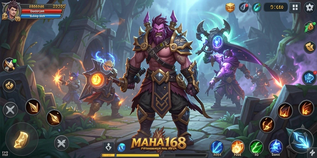 Tampilan gameplay MAHA168 yang mendebarkan dalam pertarungan ARPG.