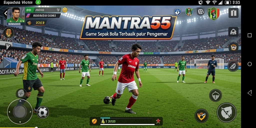 Screenshot gameplay <strong>MANTRA55</strong> yang menampilkan pertarungan seru di lapangan.