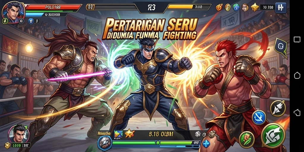 Screenshot gameplay <strong>POLO188</strong> menampilkan pertarungan yang seru dan dinamis.