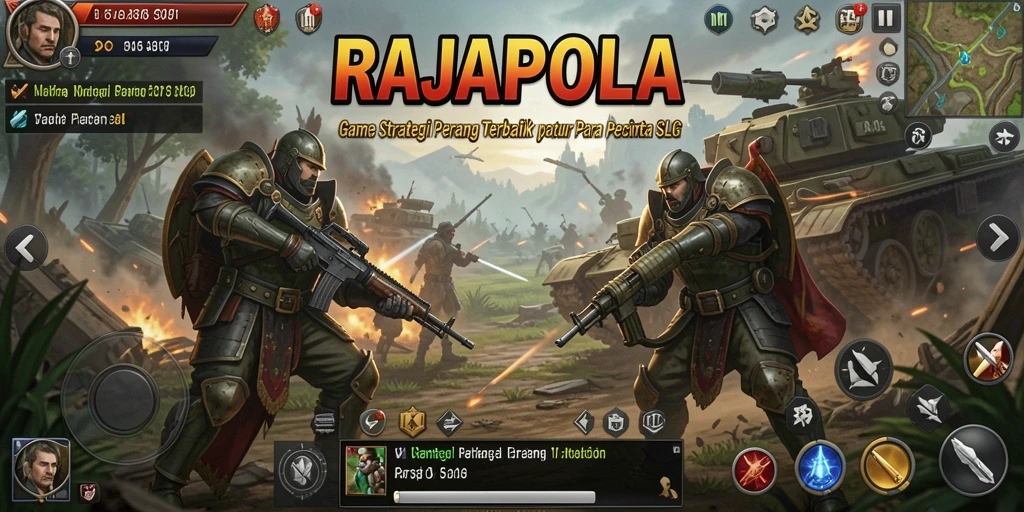 Tampilan gameplay RAJAPOLA yang seru dan mendebarkan saat bertempur.