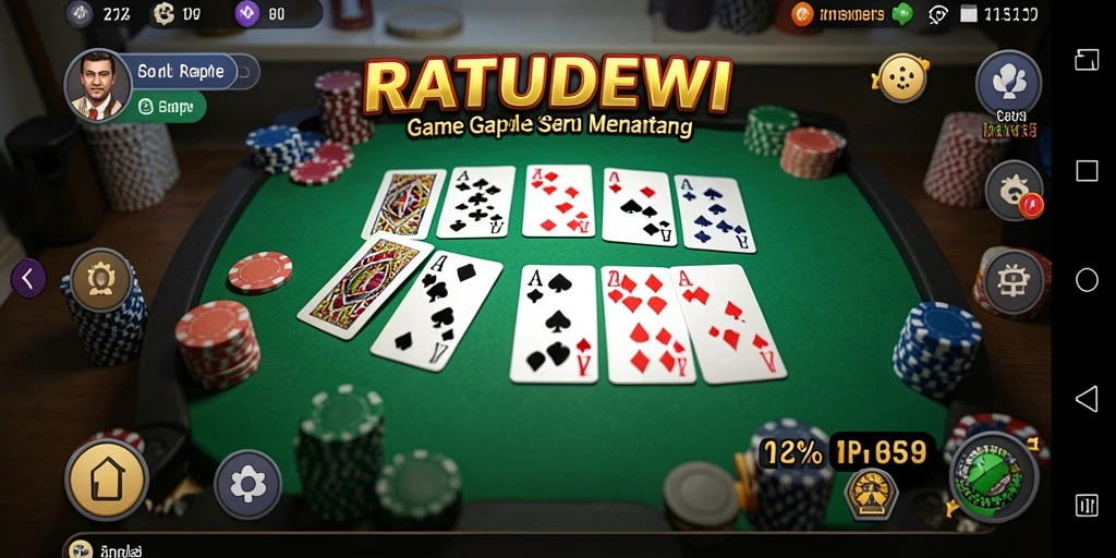 Tampilan gameplay menarik dari RATUDEWI saat bermain Gaple.