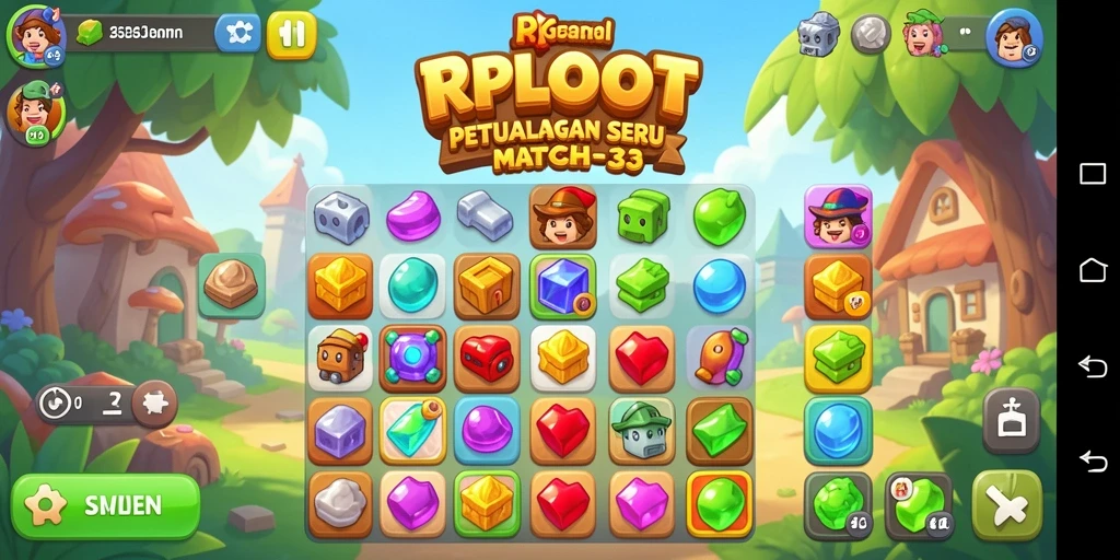 Tampilan screenshot dari gameplay seru RPLOOT yang menarik dan penuh warna.