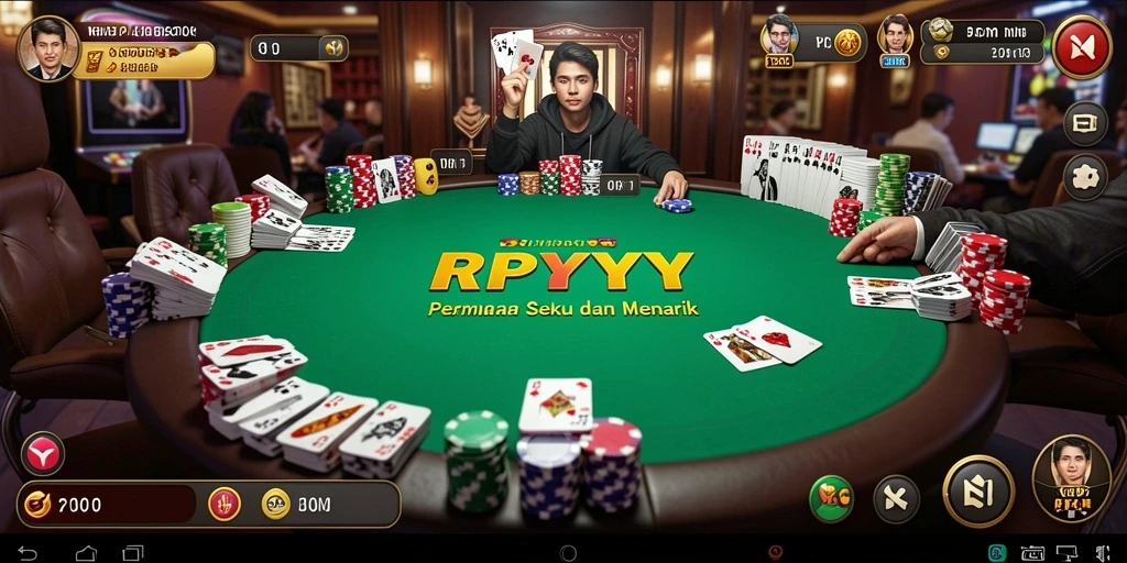 Screenshot utama RPYYY menampilkan gameplay poker yang intens dan kompetitif.