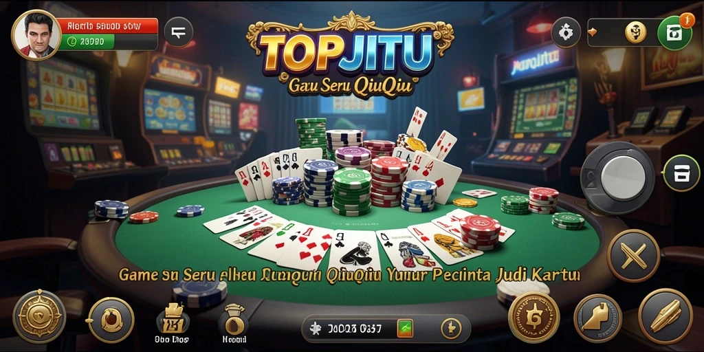 Screenshot utama TOPJITU menampilkan gameplay seru QiuQiu.