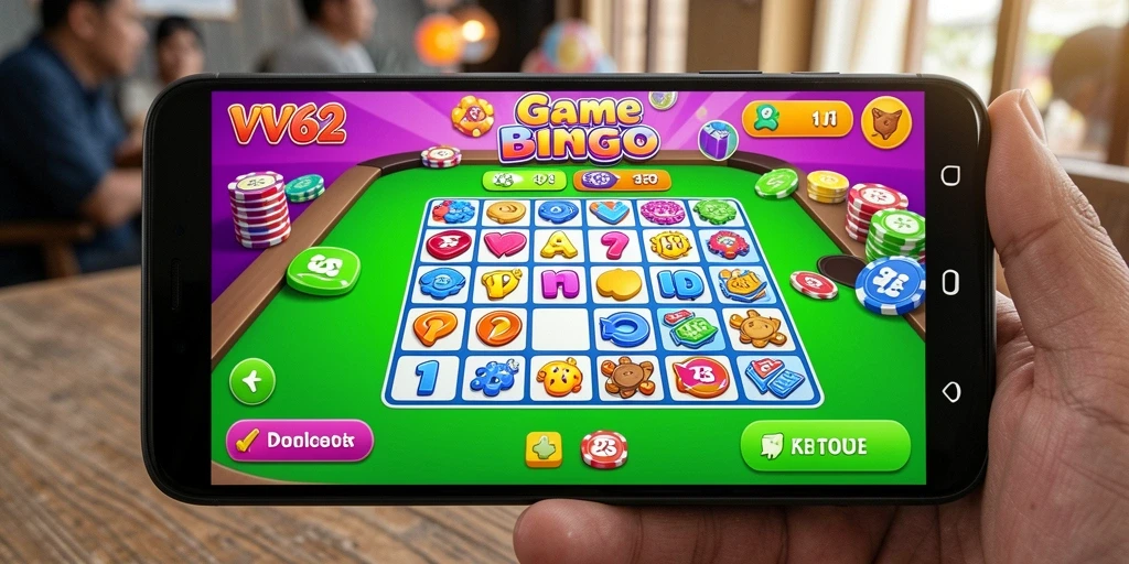 Tampilan seru gameplay Bingo di VV62 yang mengasyikkan.