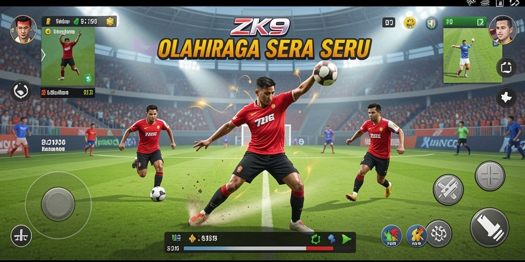 Tampilan menarik dari gameplay ZK9 yang memperlihatkan aksi olahraga.