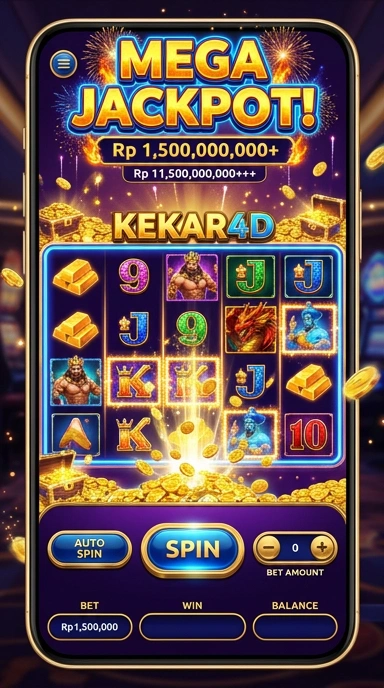 Tampilan aplikasi kekar4d yang menarik dan informatif.